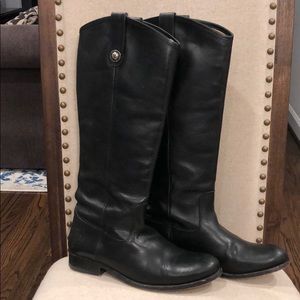 Frye Black Melissa Riding Boots